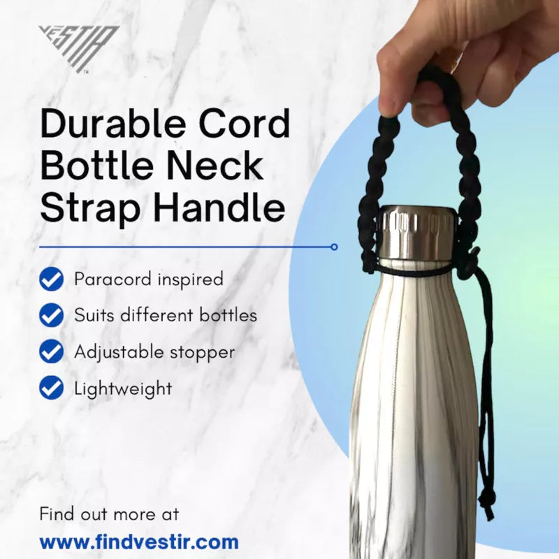 Portable Durable Cord Oasis Thermal Flask Bottle Strap Handles with Plastic Cord Stopper
