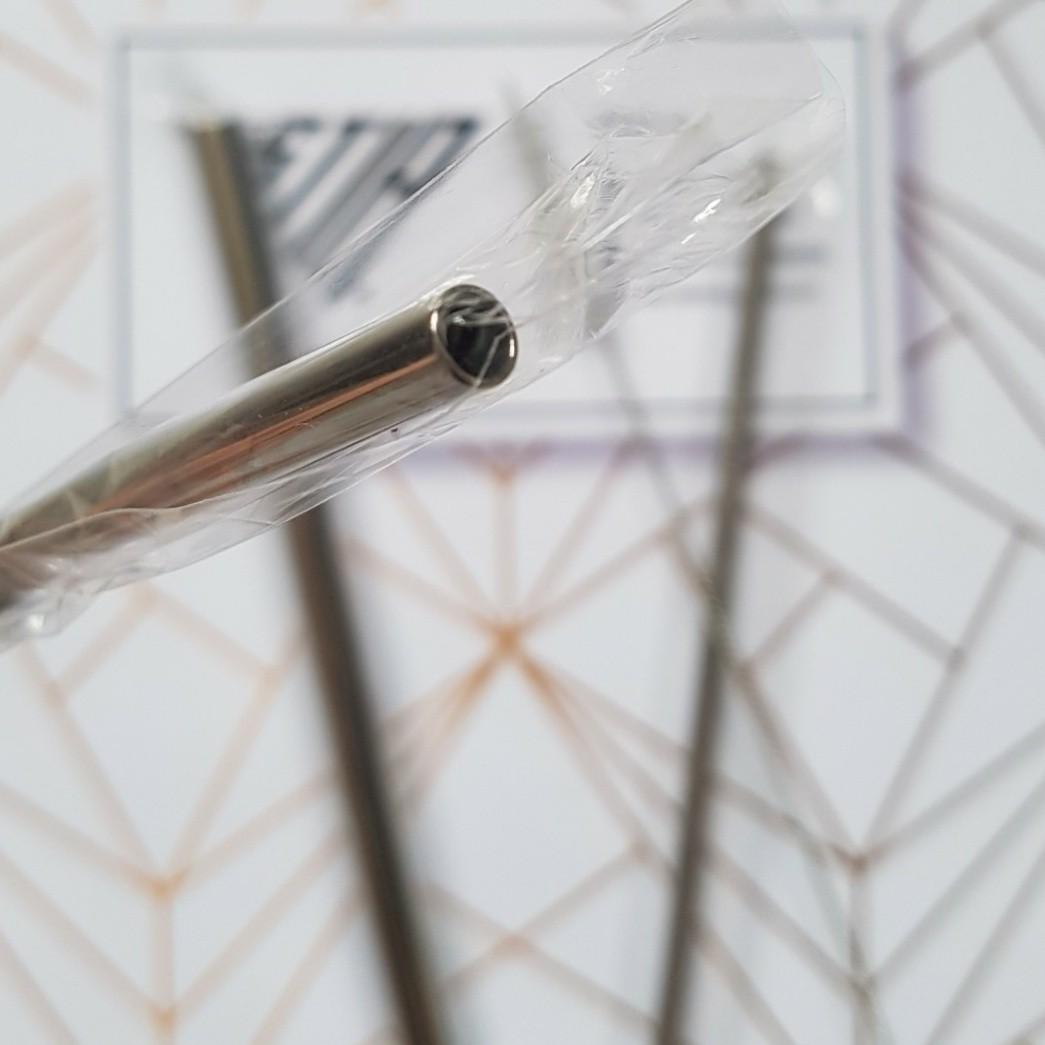 3-pc Reusable Drinking Straws Set (Stainless Steel)