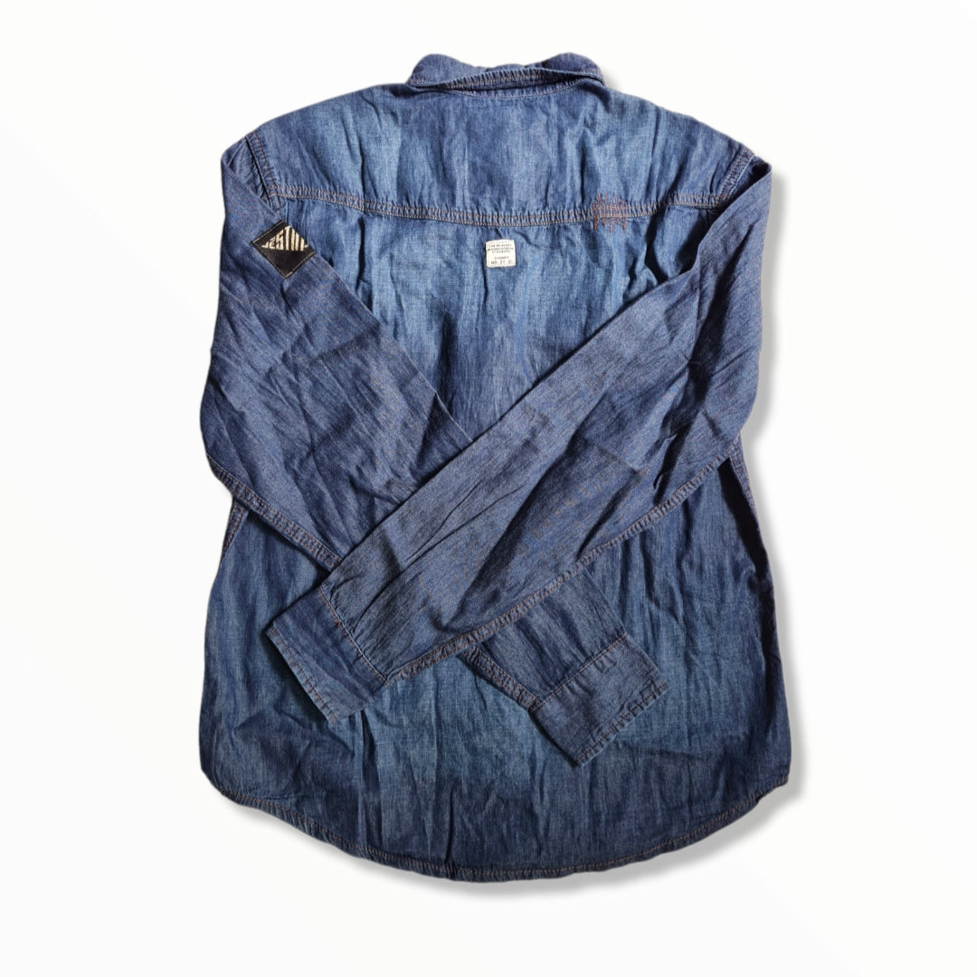 Denim Double Pocket Long Sleeve Shirt