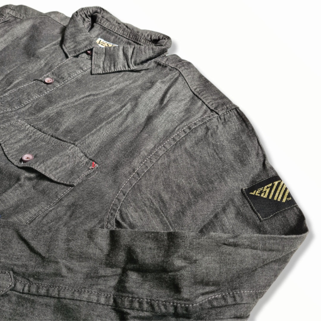 Denim Double Pocket Long Sleeve Shirt