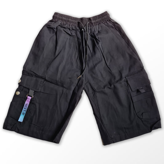 Lightweight Black Cargo Shorts