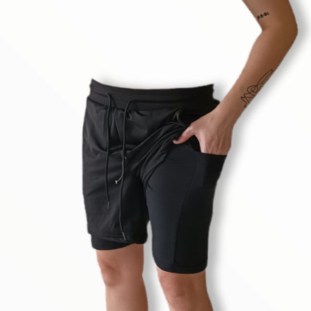 Fitness 2-in-1 Shorts with Towel Loop