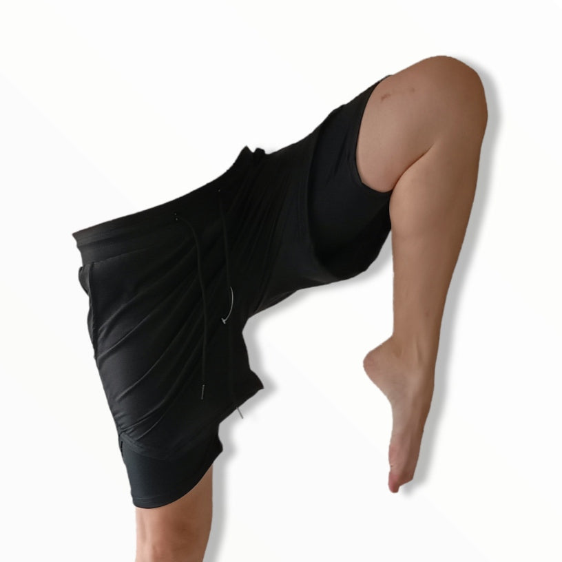 Fitness 2-in-1 Shorts with Towel Loop