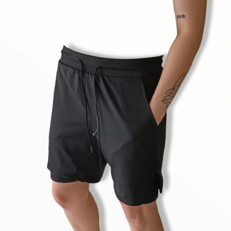 Fitness 2-in-1 Shorts with Towel Loop